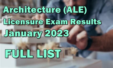 architecture board exam result 2023|January 2023 Architect Board Exam Result ALE: Full .
